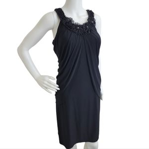 Joseph Ribkoff Sleeveless Flattering Beaded Drape Dress, US Size 8
